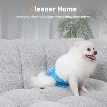 Vecomfy Dog Belly Bands for Male Dogs Diapers(5 Pack),Premium Washable Reusable Large Dog Belly Wrap Leakproof Doggie Diapers,L