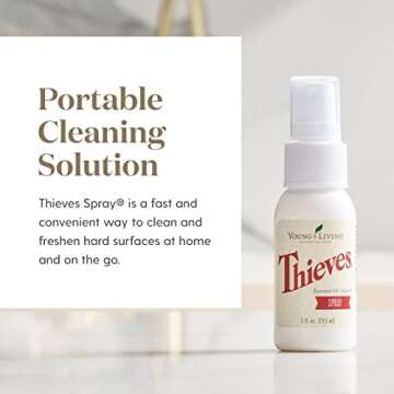 Young Living Thieves Spray, 1oz (3 Pack) | Natural Home Care | Cleans and Freshens Home, Office | Portable & Travel Size | Premium Essential Oil Blend | Water-Infused & Denatured Alcohol