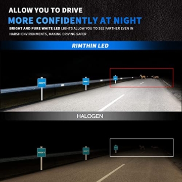 Rimthin H11 H8 H9 Fog Light Bulbs, Cool White