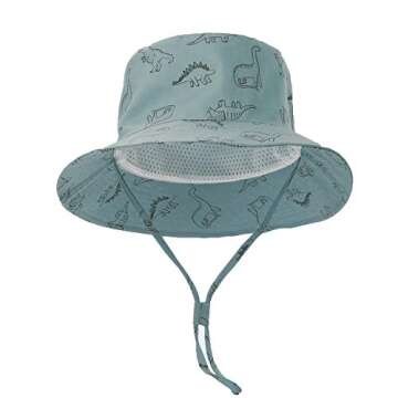 Baby Sun Hat UPF 50+ Sun Protective Toddler Bucket Hat Summer Kids Beach Hats Wide Brim Outdoor Play...