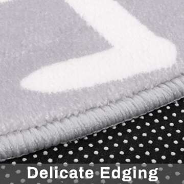 LIVEBOX Kids ABC Play Room Round Rug for Learning Fun