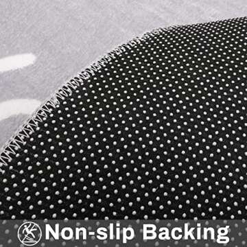 LIVEBOX Kids ABC Play Room Round Rug for Learning Fun