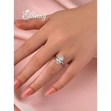 Effinny 3.5ct Elongated Oval Engagement Ring - Timeless Elegance