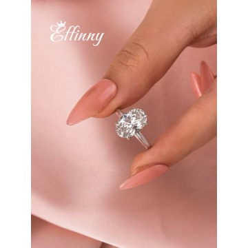Effinny 3.5ct Elongated Oval Engagement Ring - Timeless Elegance