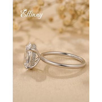 Effinny 3.5ct Elongated Oval Engagement Ring - Timeless Elegance