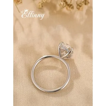 Effinny 3.5ct Elongated Oval Engagement Ring - Timeless Elegance