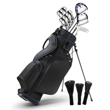 Complete 9 Golf Club Set for Right-Handed Men with Bag