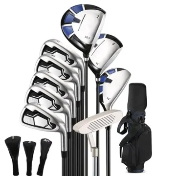 Complete 9 Golf Club Set for Right-Handed Men with Bag