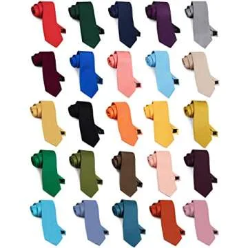 GUSLESON Classic Men's Wedding Ties for Men Silk Navy Blue Tie Solid 8cm Necktie (0791-03)