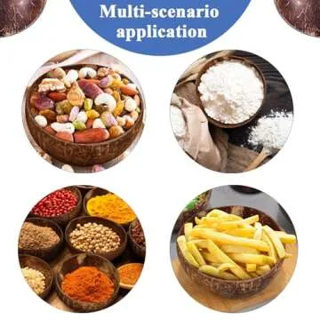 DXQCHDUO Polished Coconut Shell Bowls - Set of 4 Coconut Bowls & Spoons, Hand Made Coconut Bowl Set,Smoothie Bowls Dessert Fruit Salad Mixing Bowl Rice Ramen Bowl