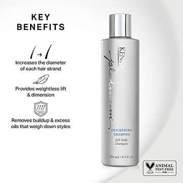 Kenra Platinum Thickening Shampoo/Conditioner | Provides Nourishment & Delivers Shine | Increases Th...