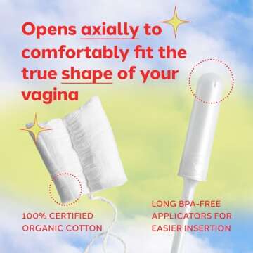 August Organic Cotton Tampons - Comfortable & Eco-Friendly