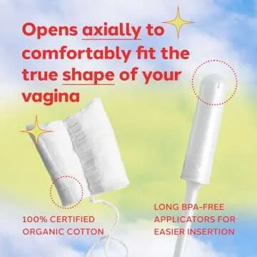 August Organic Cotton Tampons - Comfortable & Eco-Friendly