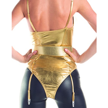 Gold Cone Cup Leotard Costume for 80s Parties