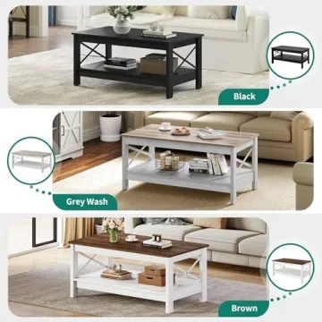 Stylish YITAHOME Coffee Table with Storage for Living Room
