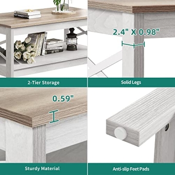 Stylish YITAHOME Coffee Table with Storage for Living Room