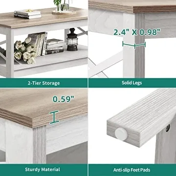 Stylish YITAHOME Coffee Table with Storage for Living Room
