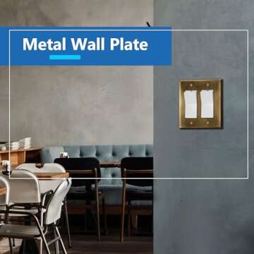 LIDER Antique Brass Stainless Steel Wall Plate Cover - Durable & Stylish