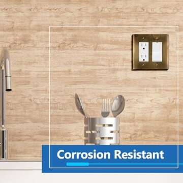 LIDER Antique Brass Stainless Steel Wall Plate Cover