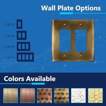 LIDER Antique Brass Stainless Steel Wall Plate Cover
