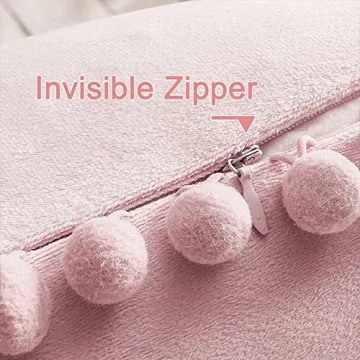 Top Finel Blush Pink Throw Pillow Covers 22x22 Set of 2 Aesthetic Decorative Sofa Pillow Covers Soft Velvet Cushion Cover Pillow Cases Couch Bedroom Livingroom Spring Home Decor