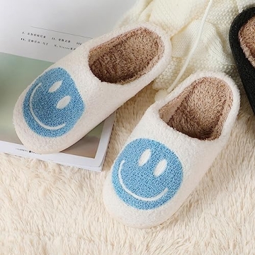 Buy Kids Dubuto Smile Face Slippers, Cute Soft Plush Shoes