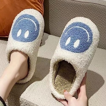 Buy Kids Dubuto Smile Face Slippers, Cute Soft Plush Shoes