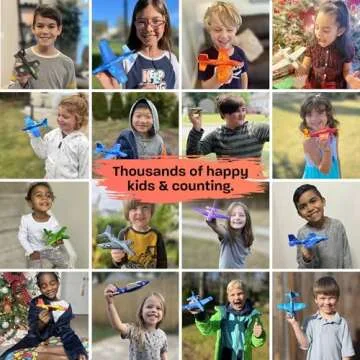 Airplane Toy Foam Glider Plane for Kids: Best Outdoor Toys for Boys & Girls All Ages. Easter Basket Stocking Stuffers Birthday Gift Ideas. Summer Yard Games Great Gifts for Age 4 5 6 7 8 9 Year Olds