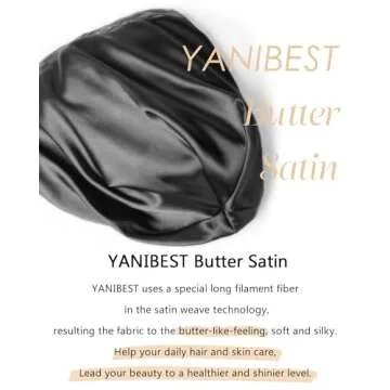 Yanibest Adjustable Silk Satin Bonnet for Healthy Hair Care