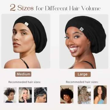 Yanibest Adjustable Silk Satin Bonnet for Healthy Hair Care