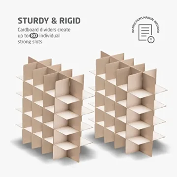 ZOBER Christmas Ornament Storage Box - Organize 80 Ornaments Stylishly