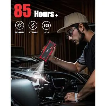 GOOLOO Upgraded GP3000 Jump Starter 3000A Peak Car Starter (Up to 9L Gas or 7L Diesel Engine) 12V Jump Box Auto Lithium Battery Booster SuperSafe Portable Power Pack with USB Quick Charge, Type-C Port