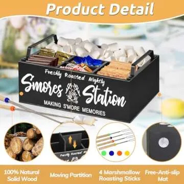 Wooden S'mores Station for Everyone, Fun Gift Idea