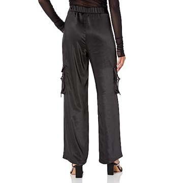 The Drop Jessenia Shine Cargo Pants - Women's Silky Style