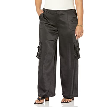 The Drop Jessenia Shine Cargo Pants - Women's Silky Style