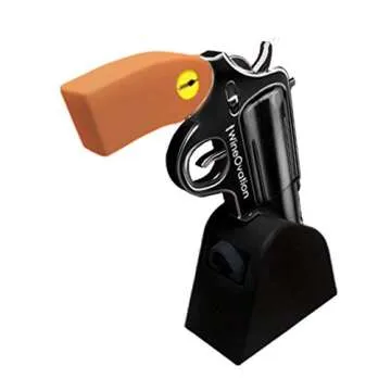 WineOvation Electric Gun Wine Opener (Black) - Open your Wine Bottle fast and without hassle - Great...