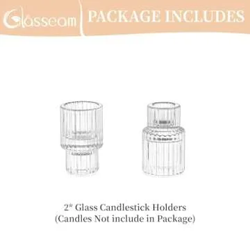 Elegant Glass Candle Holder Set for Dining & Decor