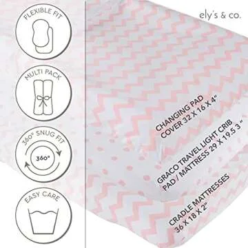 Changing Pad Cover 2 Pack - Soft Jersey Cotton for Babies