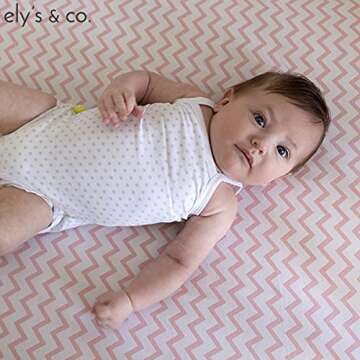 Changing Pad Cover 2 Pack - Baby Changing Pad Cover with 100% Jersey Cotton - Changing Pad Covers for Girls (Pink and White Chevron and Polka Dots)