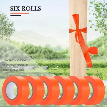 Neon Orange Flagging Tape 600ft Non-Adhesive Marking Ribbon
