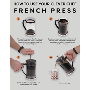 Clever Chef French Press Coffee Maker for Maximum Flavor