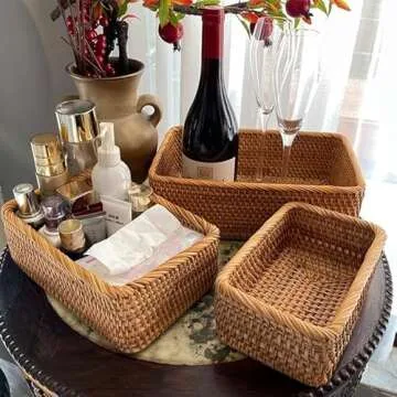 Natural Rattan Storage Baskets for Stylish Organization