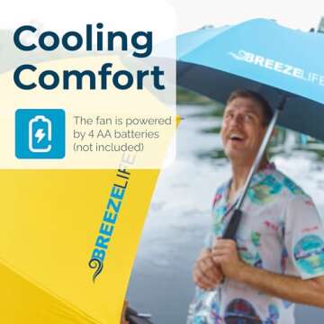 Breeze Life Original Mister Breeze Sun Umbrella with Fan
