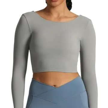 Aoxjox Twist Back Crop Top for Women - Stylish & Functional Workout Wear