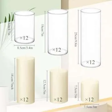 Elegant Shihanee Candle and Glass Vase Set for Weddings
