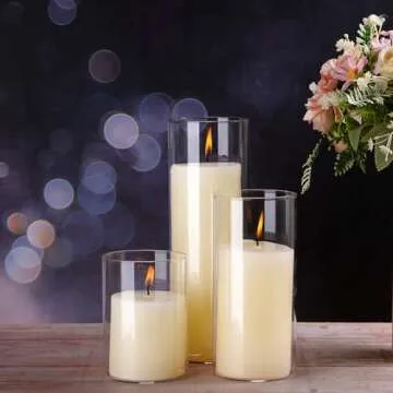 Elegant Shihanee Candle and Glass Vase Set for Weddings