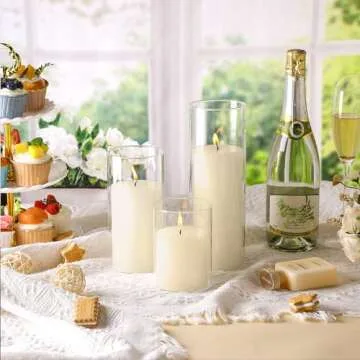 Elegant Shihanee Candle and Glass Vase Set for Weddings