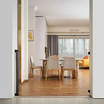 EasyBaby Extra Wide Retractable Baby Gate, 33" Tall, Extends up to 71" Wide, Grey/Child Safety Baby Gates, Pet Retractable Gates for Stairs, Doorways, Hallways, Indoor and Outdoor