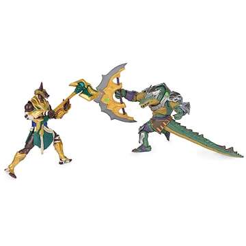 League of Legends, 2-Pack, Official Nasus and Renekton Collectible Figures, Over 7-Inches with 2 Accessories, The Champion Collection, Collector Grade, Ages 14 and Up
