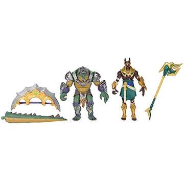 League of Legends, 2-Pack, Official Nasus and Renekton Collectible Figures, Over 7-Inches with 2 Accessories, The Champion Collection, Collector Grade, Ages 14 and Up